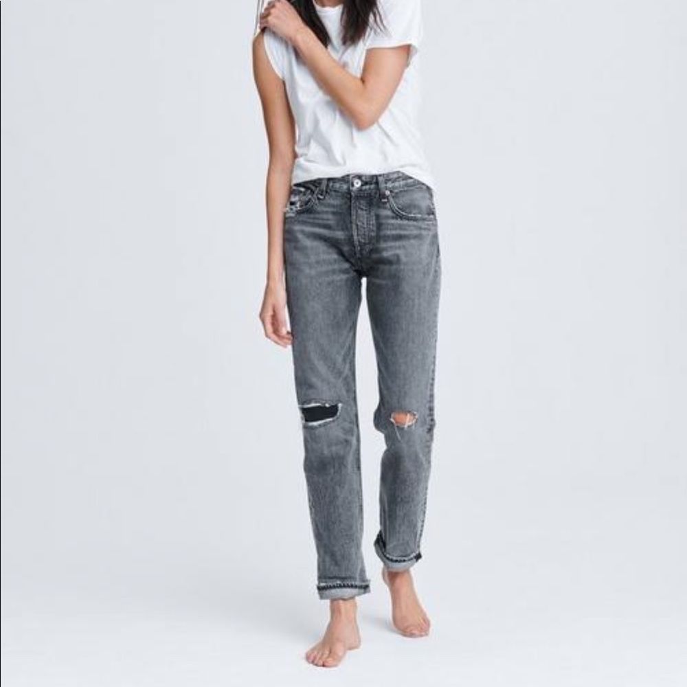 Rag and Bone NWT Rosa Mid-Rise Boyfriend - Black Magic size 23